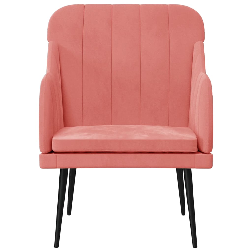 Fauteuil Rose 63x76x80 cm Velours - XIOS