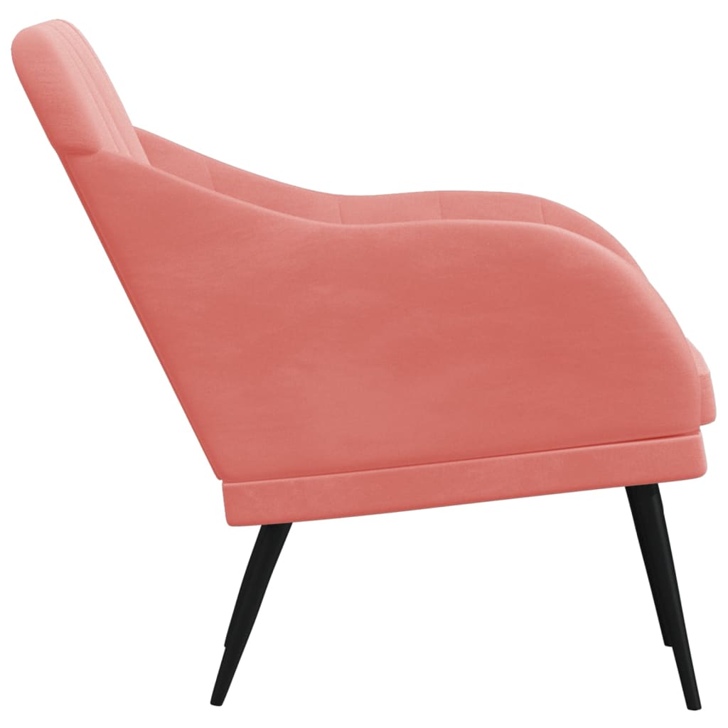 Fauteuil Rose 63x76x80 cm Velours - XIOS