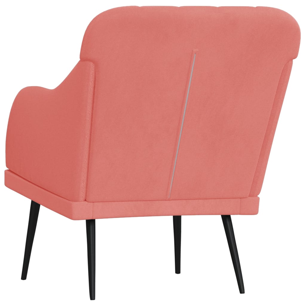 Fauteuil Rose 63x76x80 cm Velours - XIOS