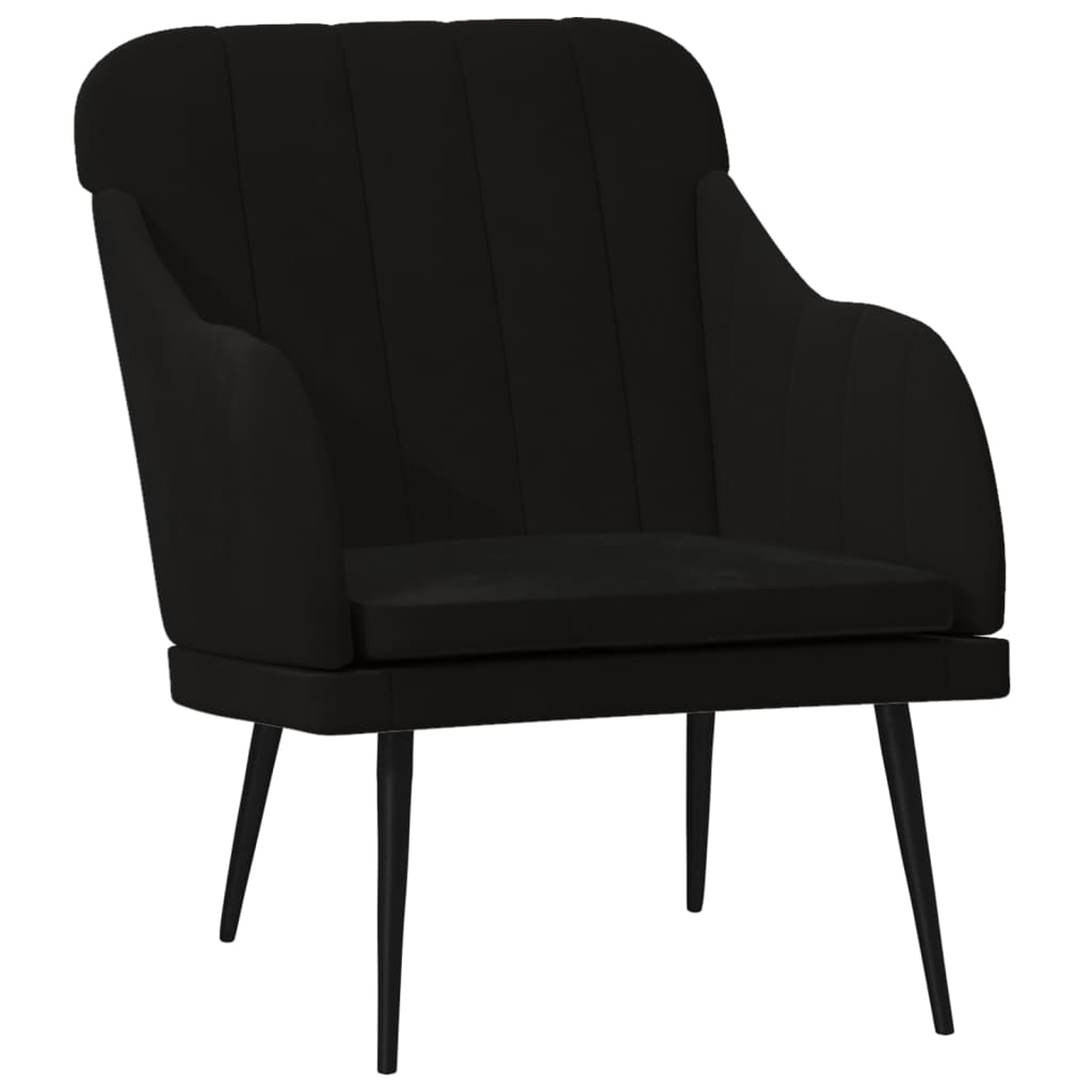 Fauteuil Noir 63x76x80 cm Velours - XIOS