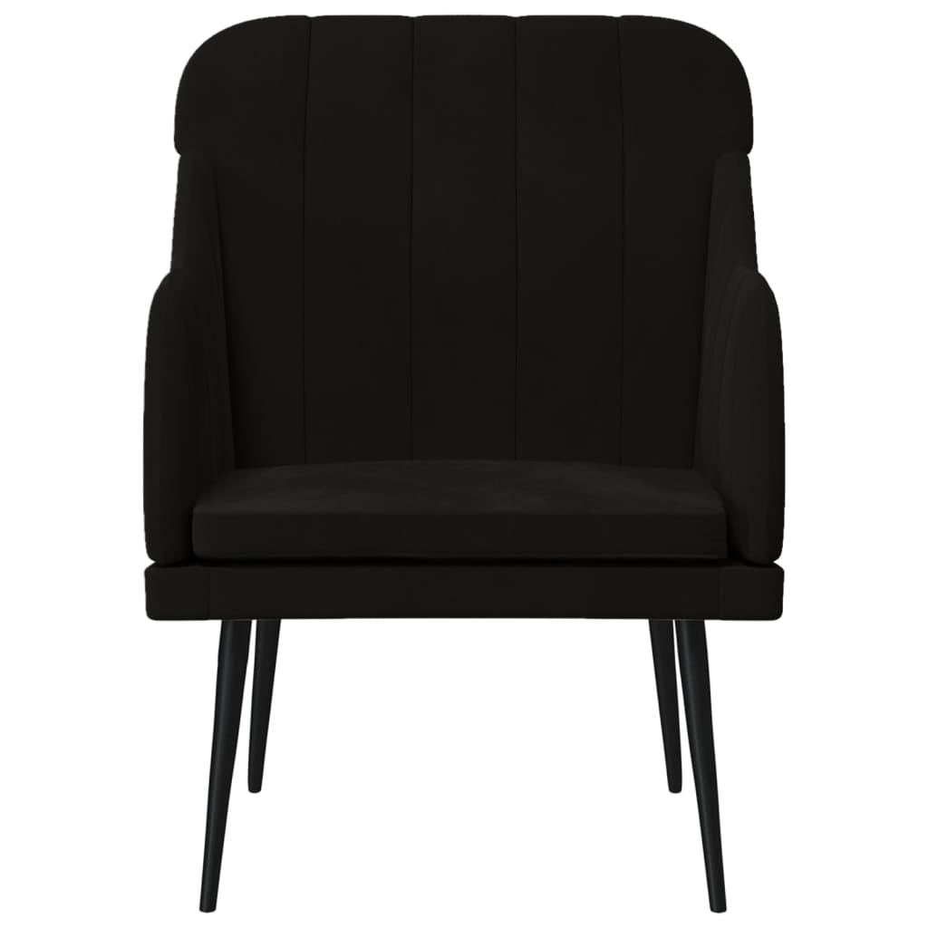 Fauteuil Noir 63x76x80 cm Velours - XIOS