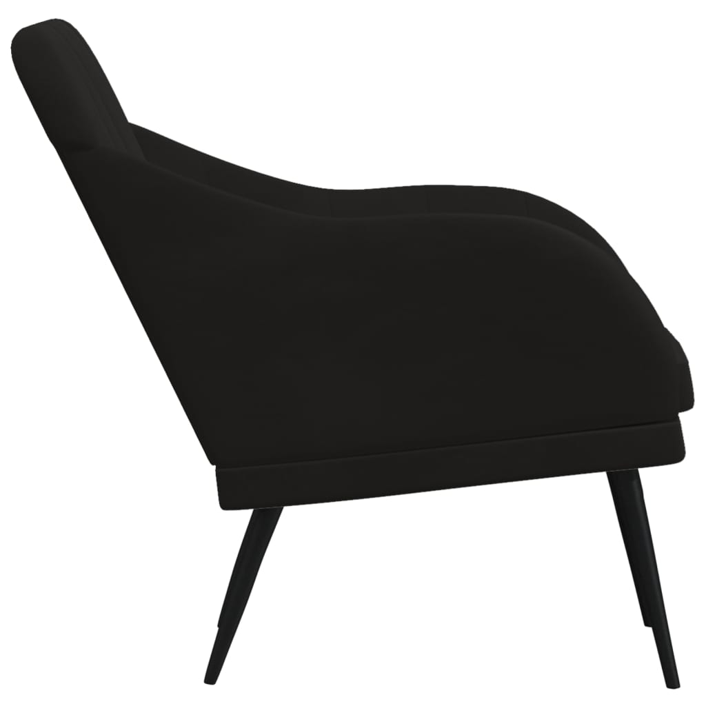 Fauteuil Noir 63x76x80 cm Velours - XIOS
