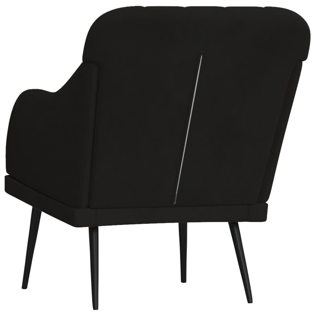 Fauteuil Noir 63x76x80 cm Velours - XIOS