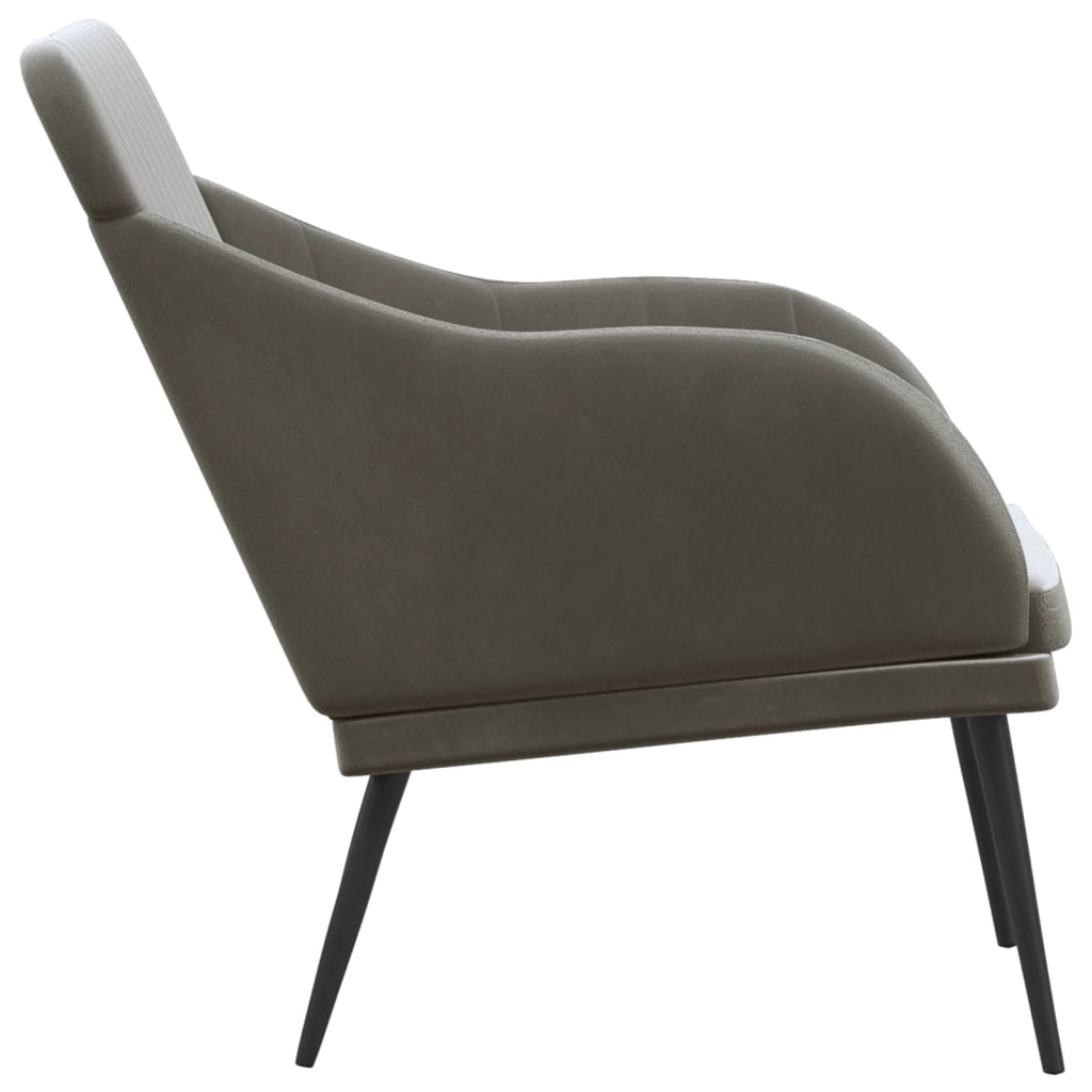 Banc Gris foncé 110x76x80 cm Velours - XIOS