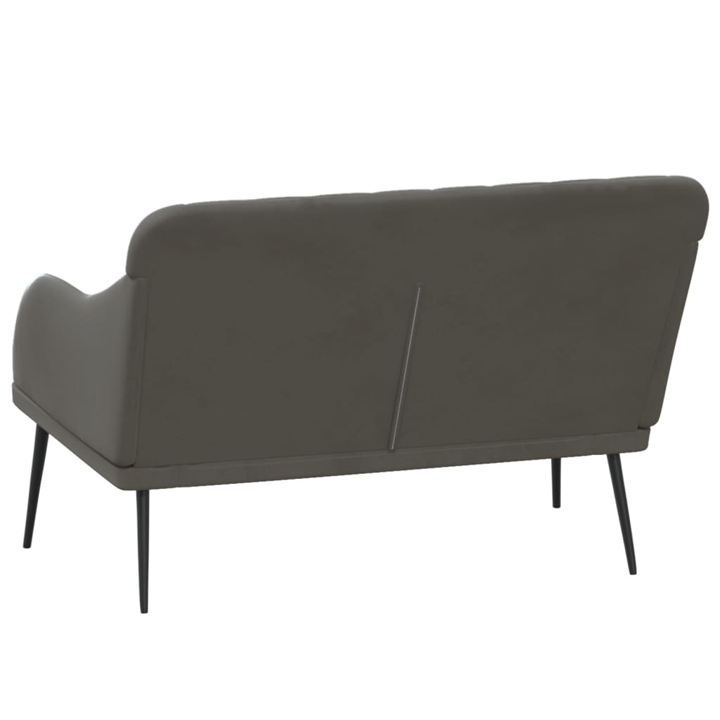 Banc Gris foncé 110x76x80 cm Velours - XIOS