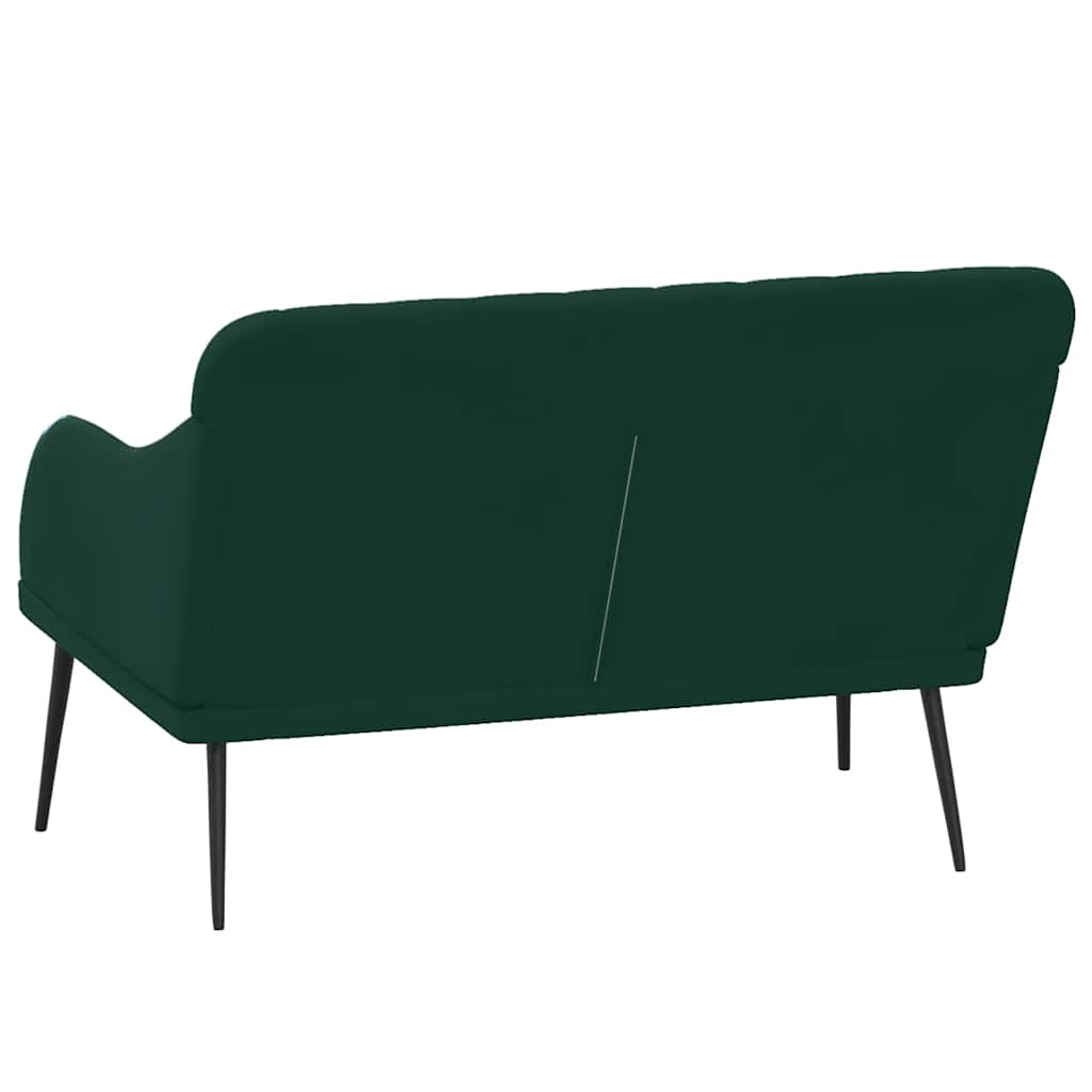 Banc Vert foncé 110x76x80 cm Velours - XIOS