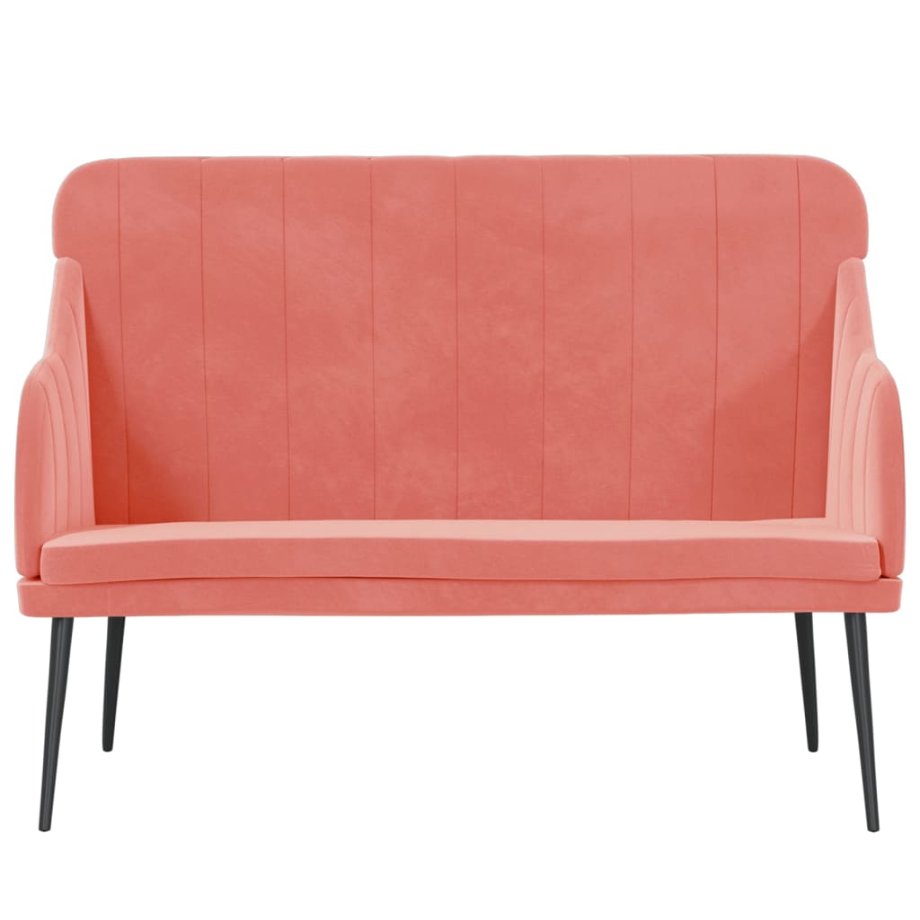 Banc Rose 110x76x80 cm Velours - XIOS