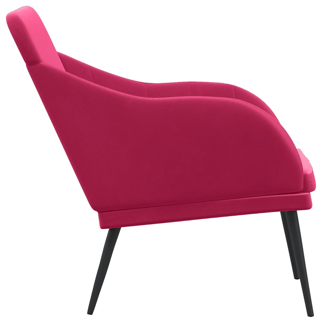 Banc Rouge bordeaux 110x76x80 cm Velours - XIOS