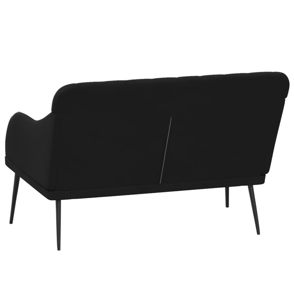 Banc Noir 110x76x80 cm Velours - XIOS
