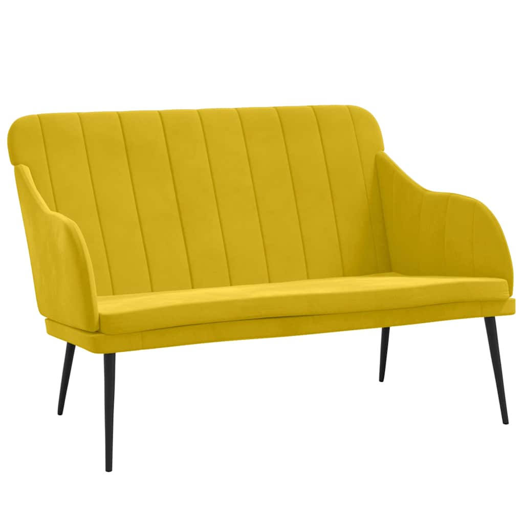 Banc Jaune 110x76x80 cm Velours - XIOS
