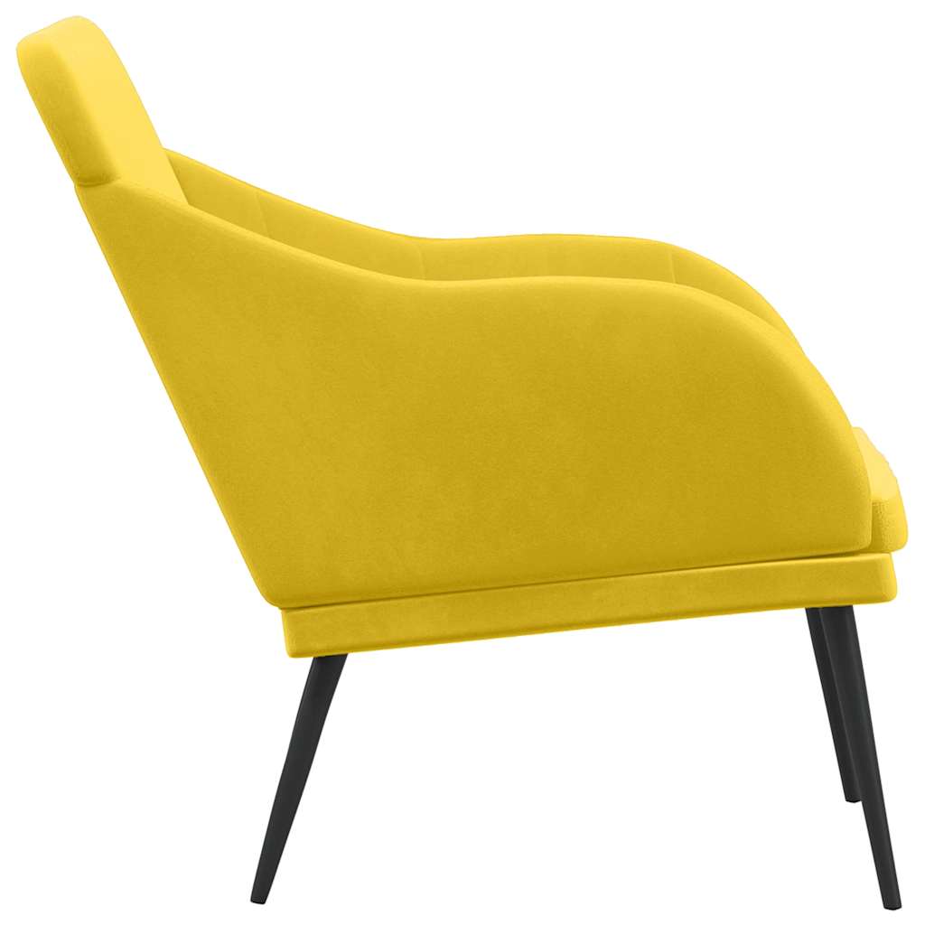 Banc Jaune 110x76x80 cm Velours - XIOS