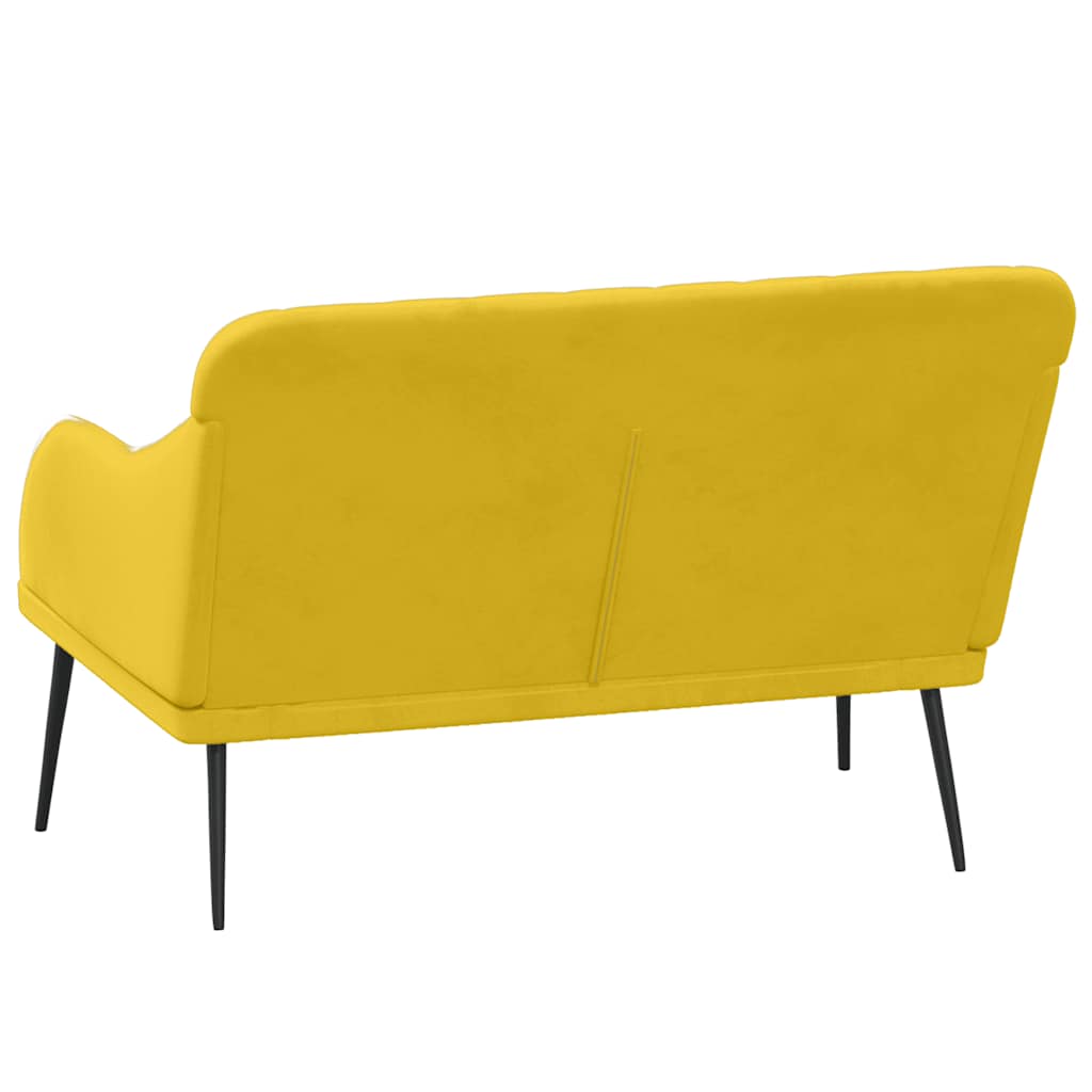 Banc Jaune 110x76x80 cm Velours - XIOS