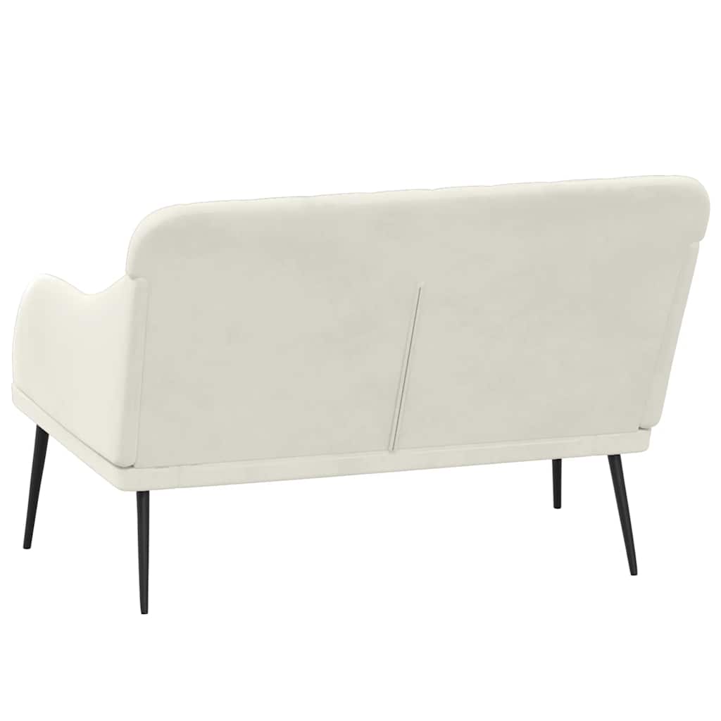 Banc Crème 110x76x80 cm Velours - XIOS