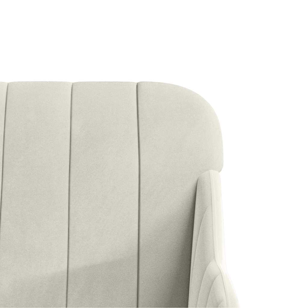 Banc Crème 110x76x80 cm Velours - XIOS