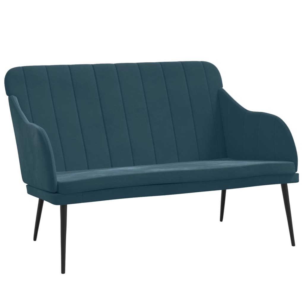 Banc Bleu 110x76x80 cm Velours - XIOS