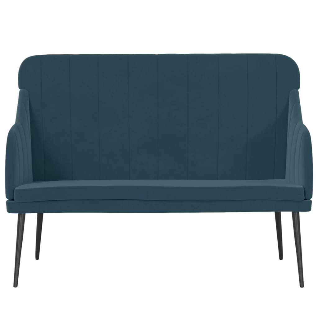 Banc Bleu 110x76x80 cm Velours - XIOS