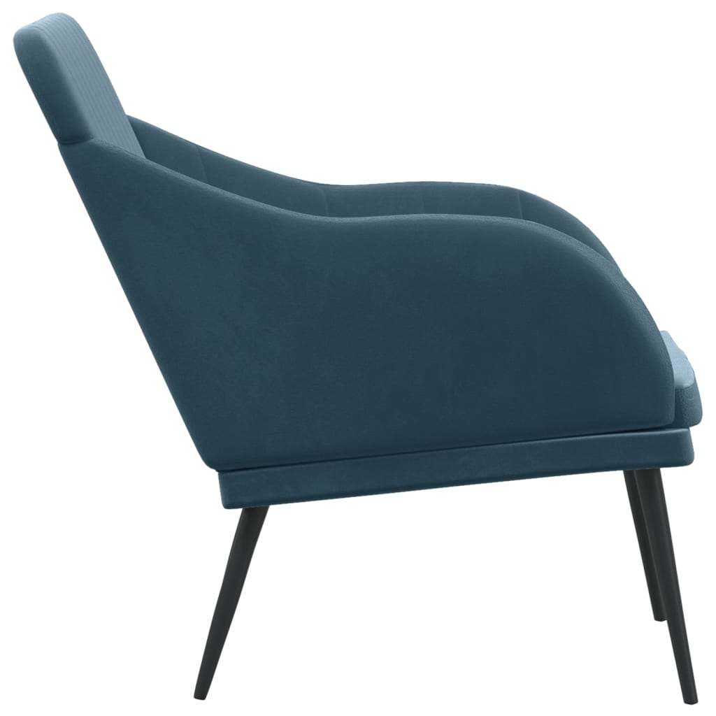 Banc Bleu 110x76x80 cm Velours - XIOS