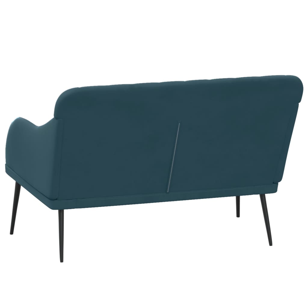 Banc Bleu 110x76x80 cm Velours - XIOS