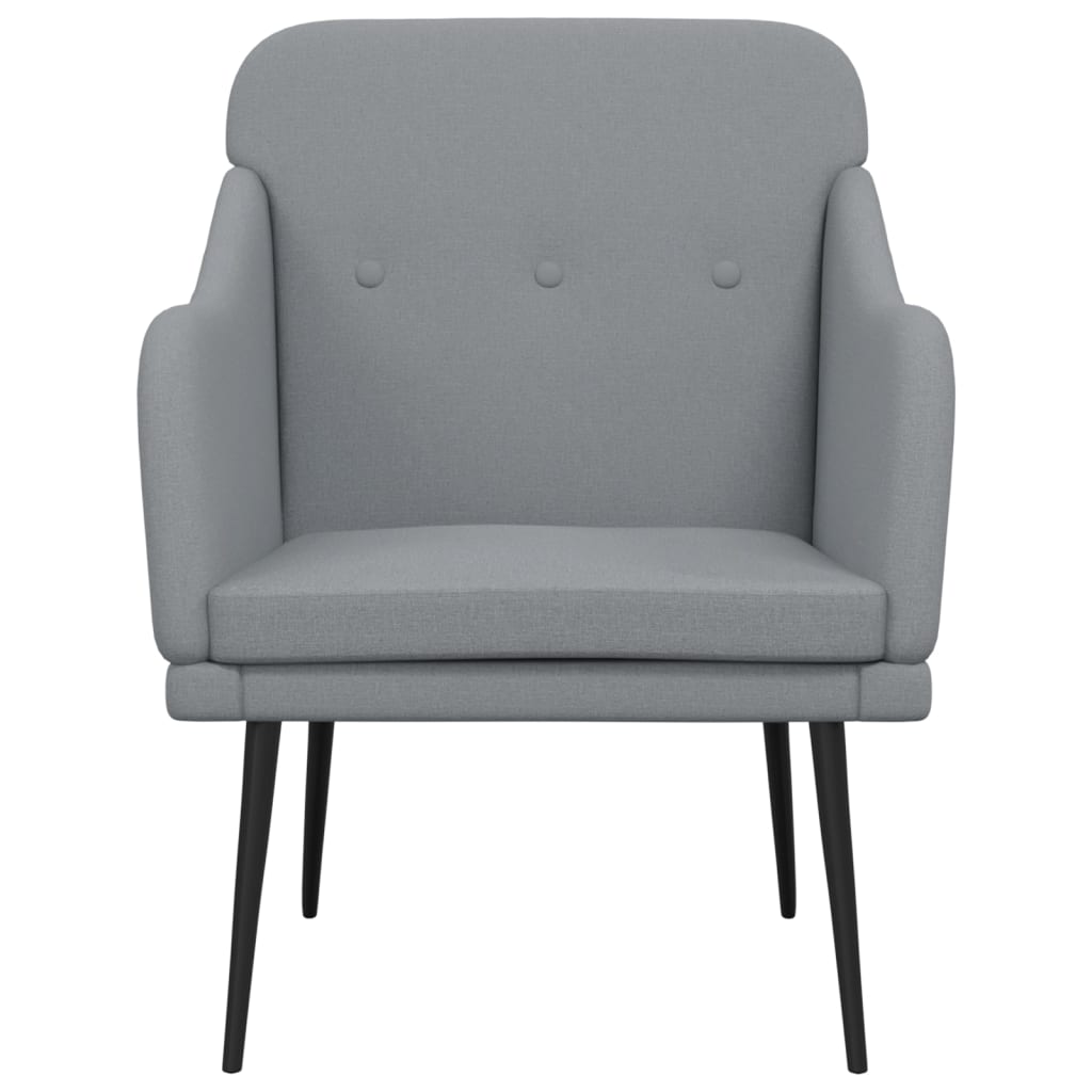Fauteuil Gris clair 63x76x80 cm Tissu - XIOS