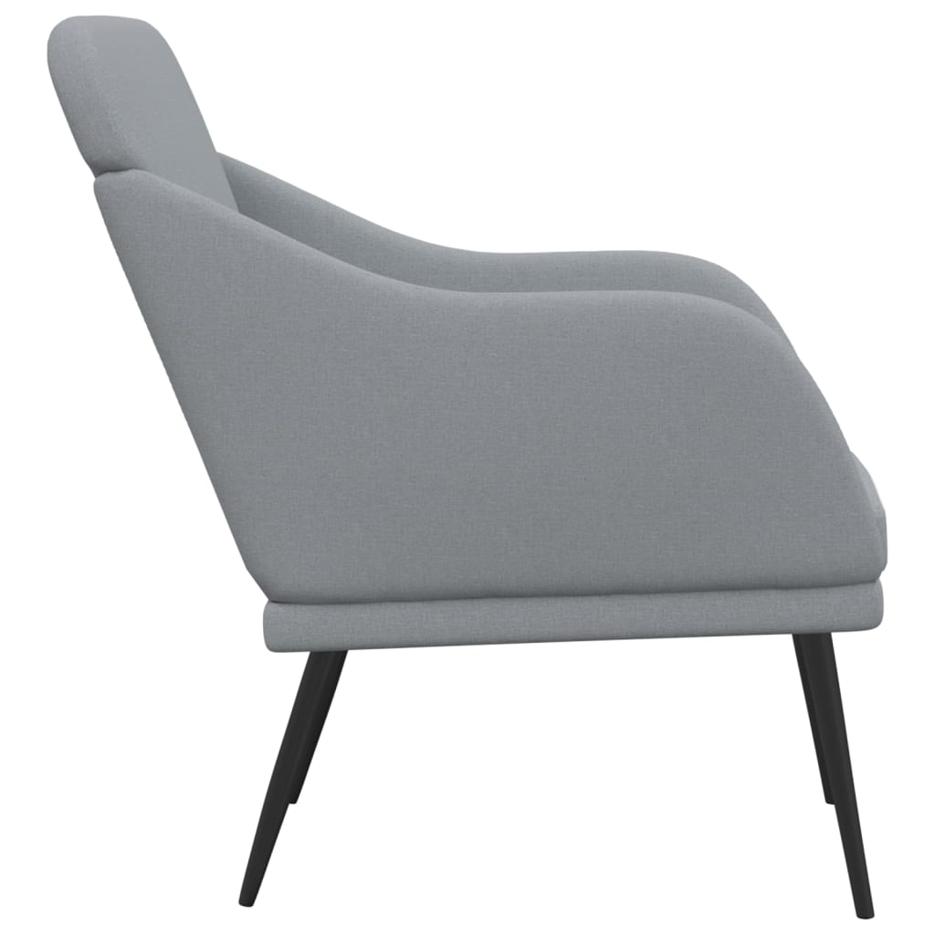 Fauteuil Gris clair 63x76x80 cm Tissu - XIOS