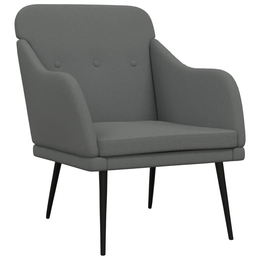 Fauteuil Gris foncé 63x76x80 cm Tissu - XIOS