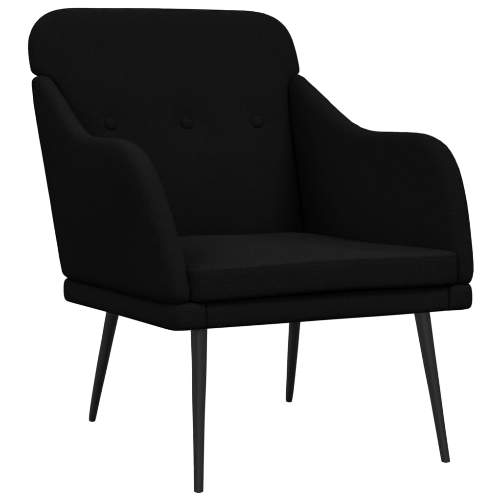 Fauteuil Noir 63x76x80 cm Tissu - XIOS