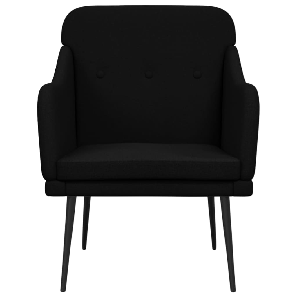 Fauteuil Noir 63x76x80 cm Tissu - XIOS