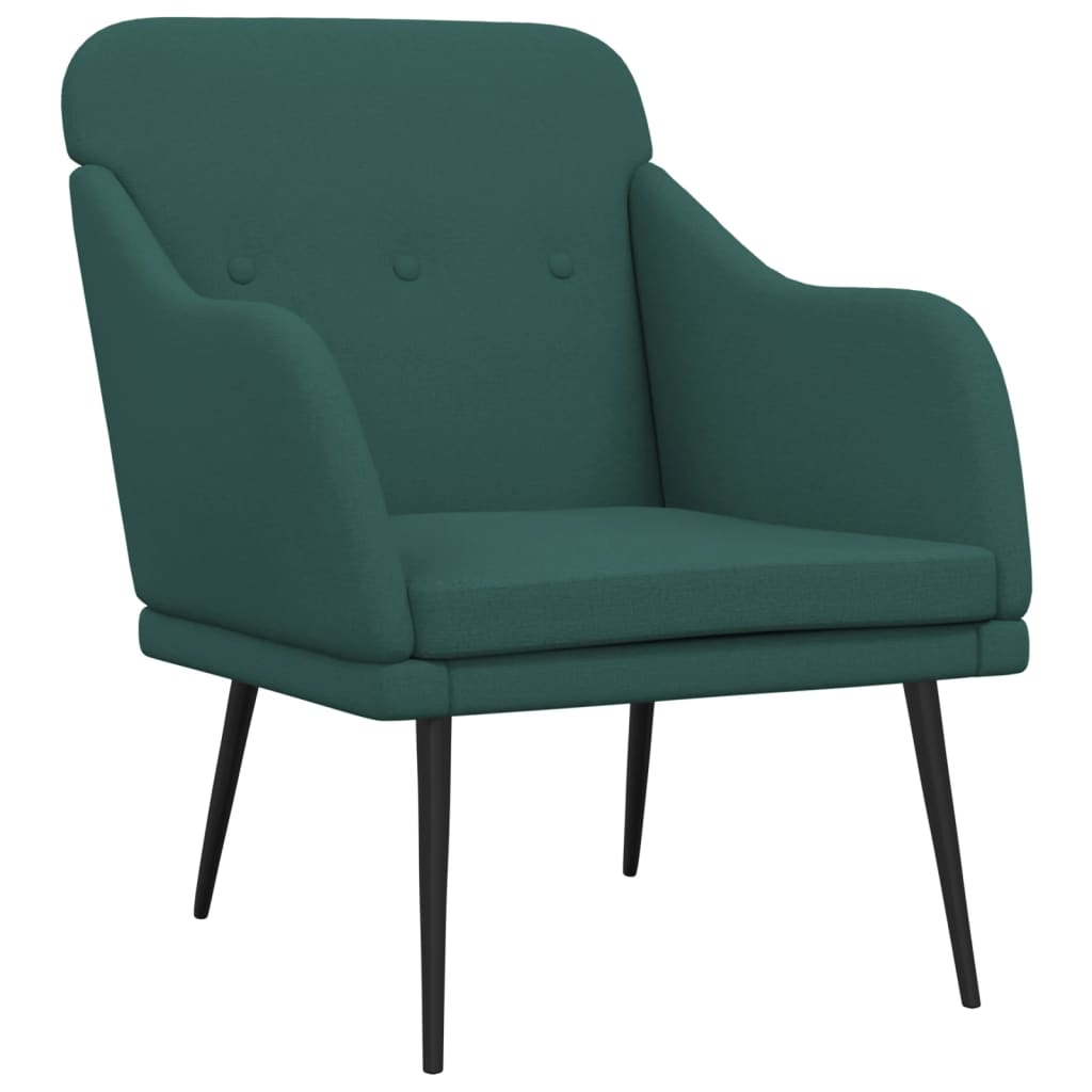 Fauteuil Vert foncé 63x76x80 cm Tissu - XIOS