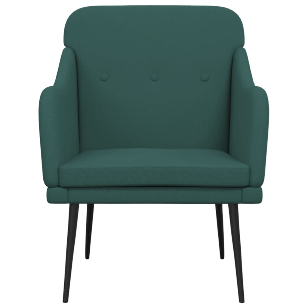 Fauteuil Vert foncé 63x76x80 cm Tissu - XIOS