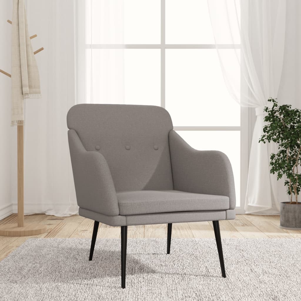 Fauteuil Taupe 63x76x80 cm Tissu - XIOS
