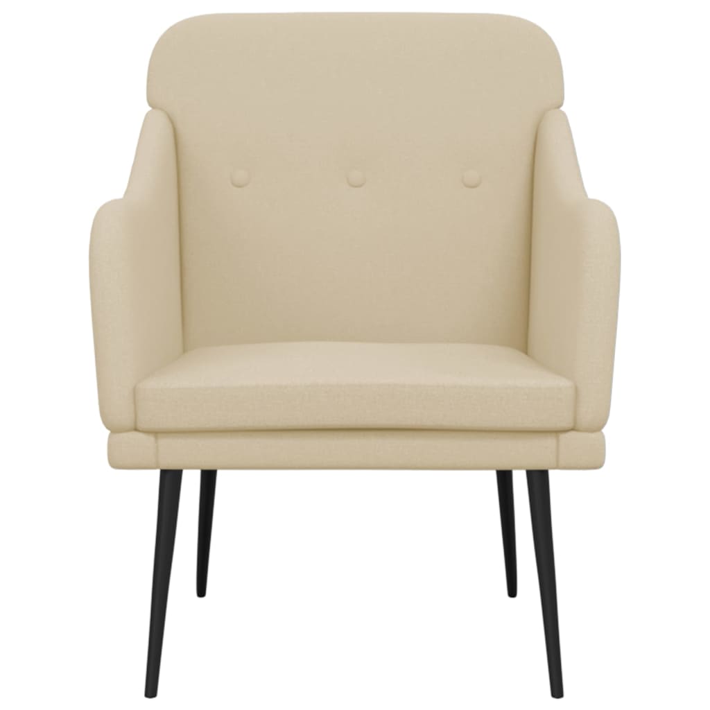 Fauteuil Crème 63x76x80 cm Tissu - XIOS