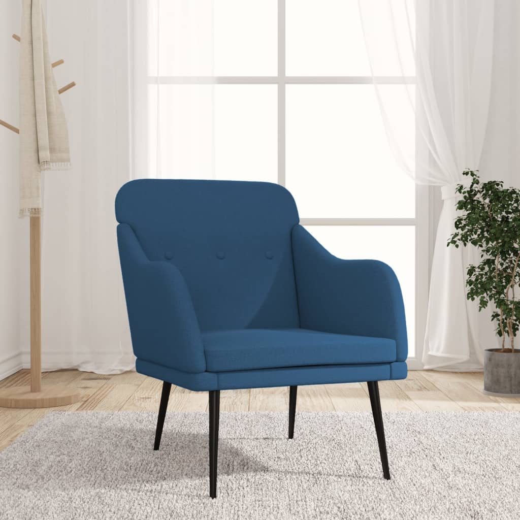 Fauteuil Bleu 63x76x80 cm Tissu - XIOS