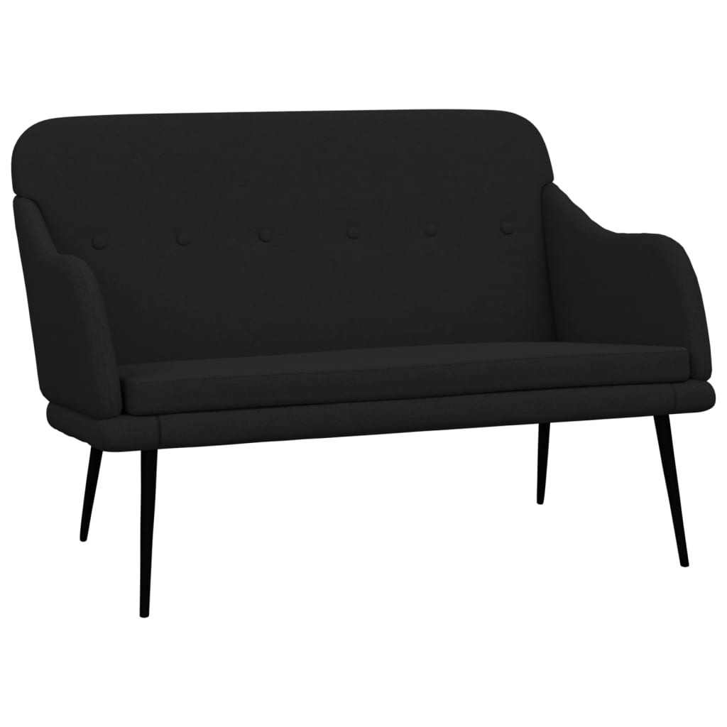 Banc Noir 110x76x80 cm Tissu - XIOS