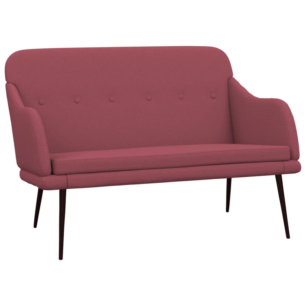Banc Rouge bordeaux 110x76x80 cm Tissu - XIOS