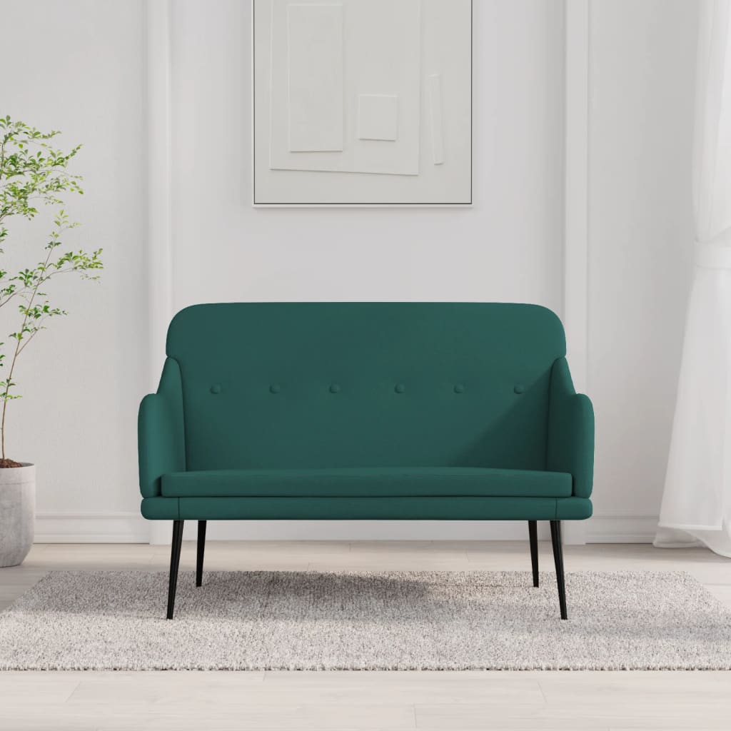 Banc Vert foncé 110x76x80 cm Tissu - XIOS