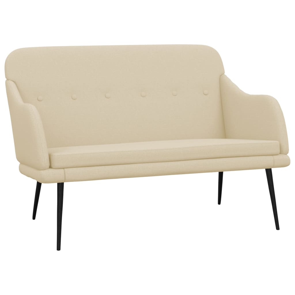 Banc Crème 110x76x80 cm Tissu - XIOS