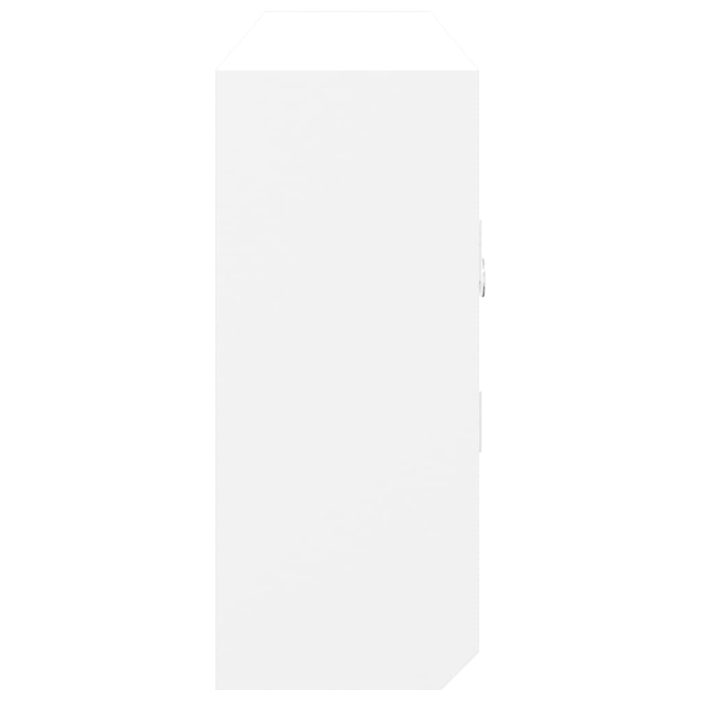 Armoire à clés Blanc 40x8,5x20 cm Bois d'ingénierie et acier - XIOS