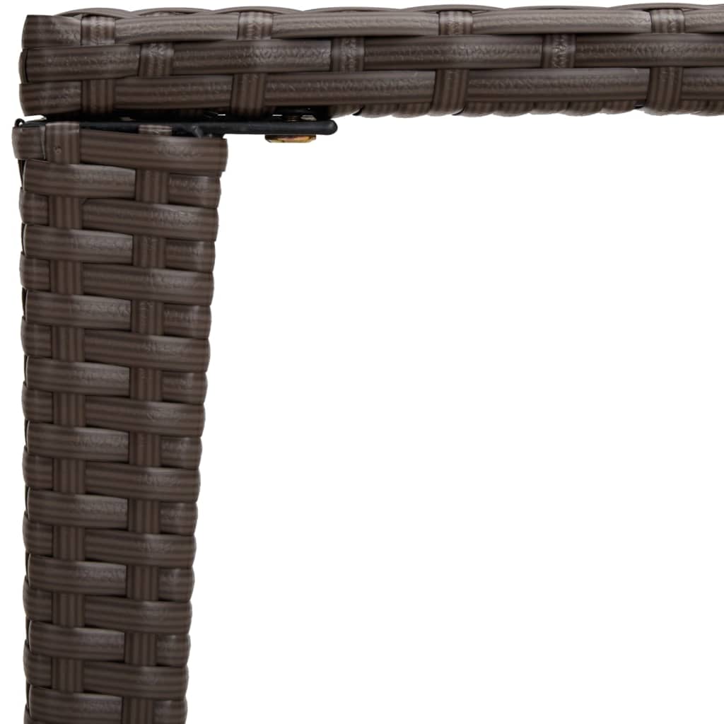 Tables gigognes 3 pcs marron résine tressée - XIOS