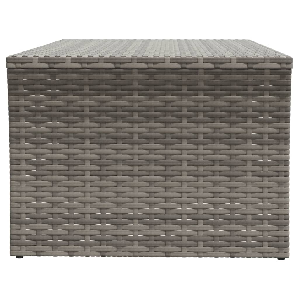 Table basse gris 100x50x40 cm résine tressée - XIOS