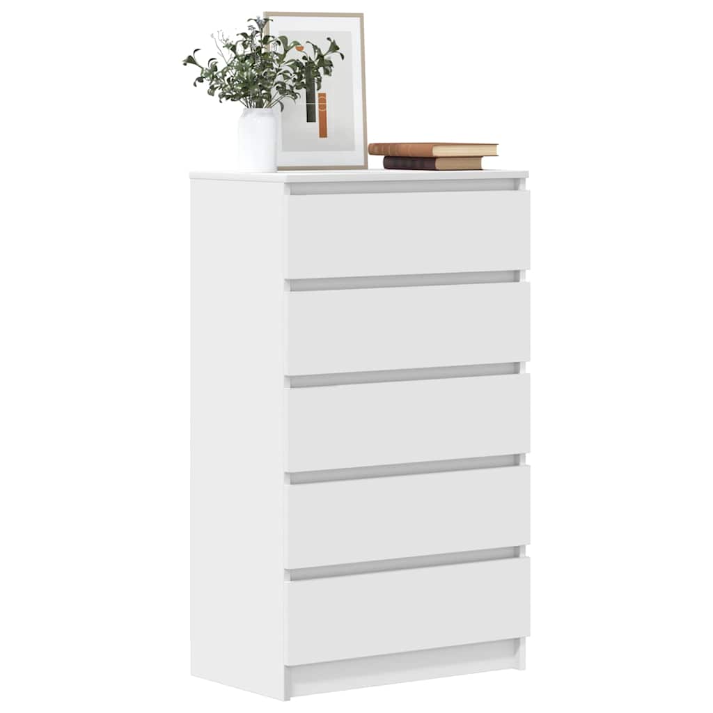 Commode Blanc 60x36x103 cm Bois d'ingénierie - XIOS