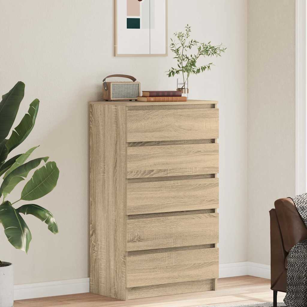 Commode Chêne sonoma 60x36x103 cm Bois d'ingénierie - XIOS