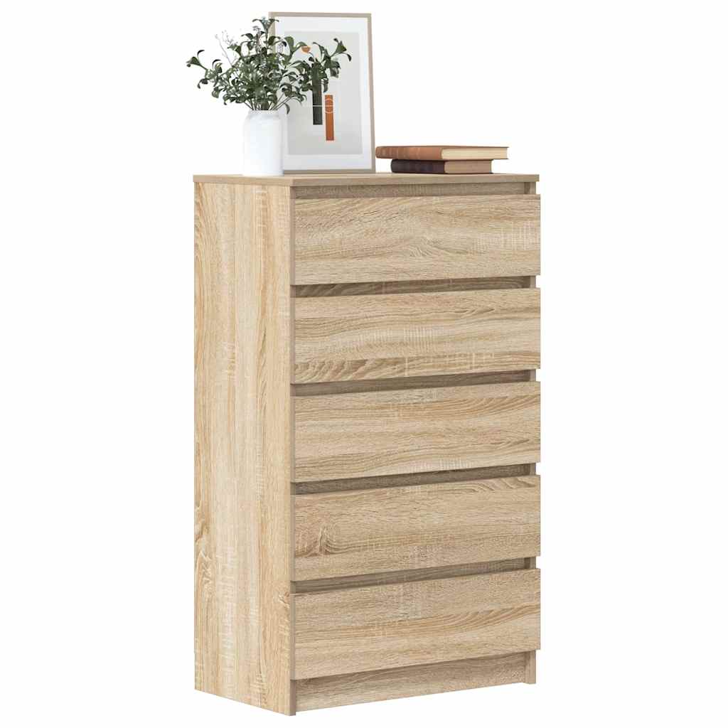Commode Chêne sonoma 60x36x103 cm Bois d'ingénierie - XIOS