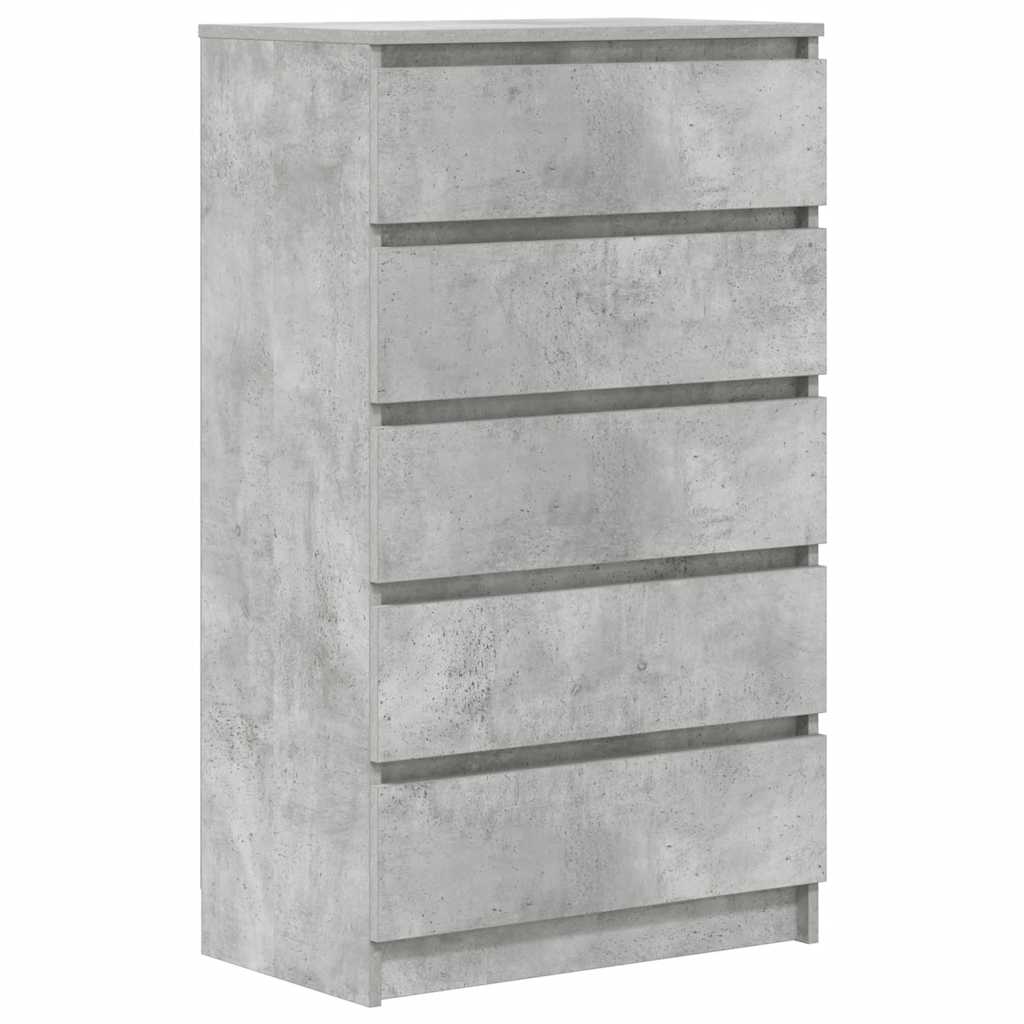 Commode Gris béton 60x36x103 cm Bois d'ingénierie - XIOS