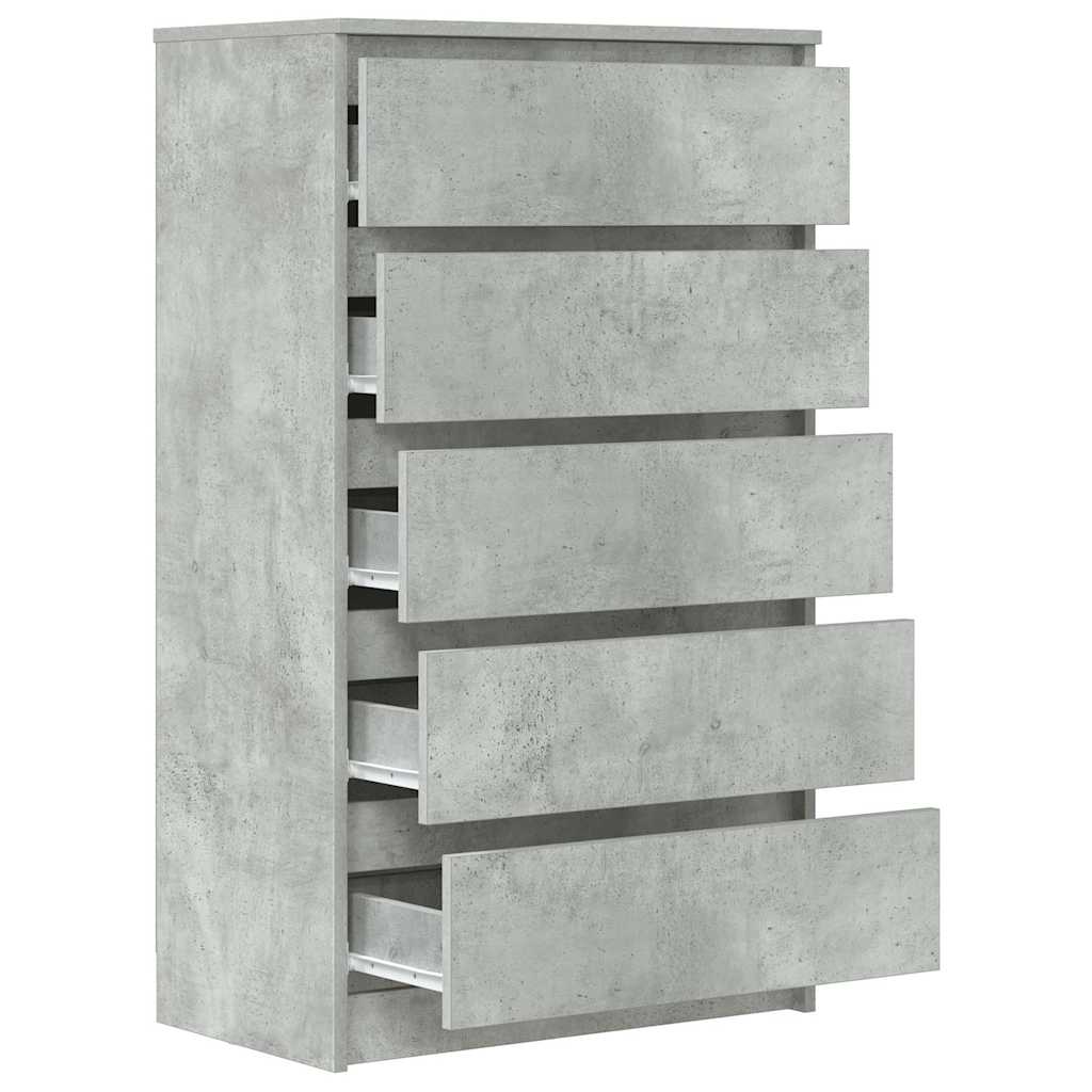 Commode Gris béton 60x36x103 cm Bois d'ingénierie - XIOS