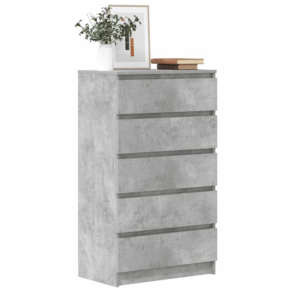 Commode Gris béton 60x36x103 cm Bois d'ingénierie - XIOS