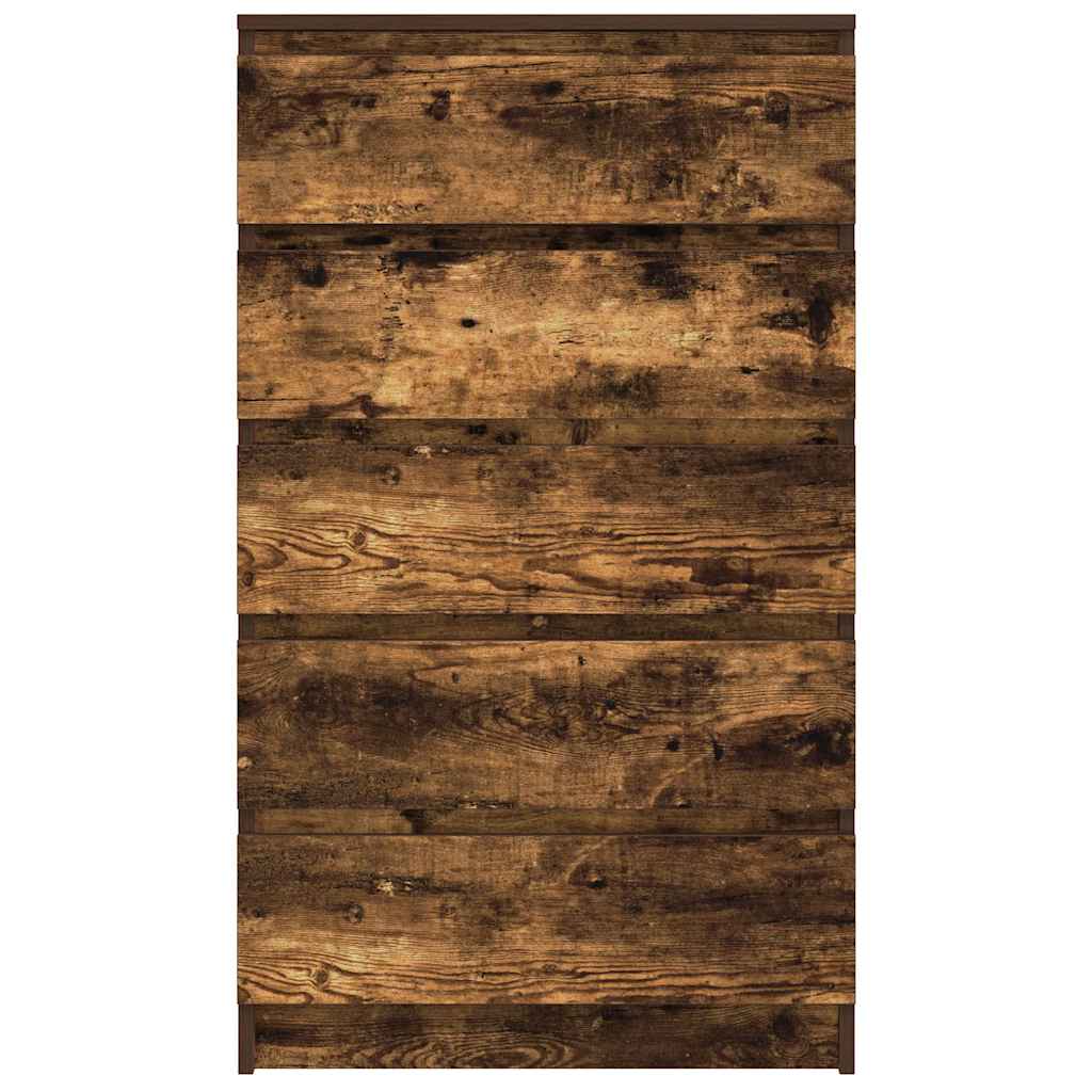 Commode Chêne fumé 60x36x103 cm Bois d'ingénierie - XIOS