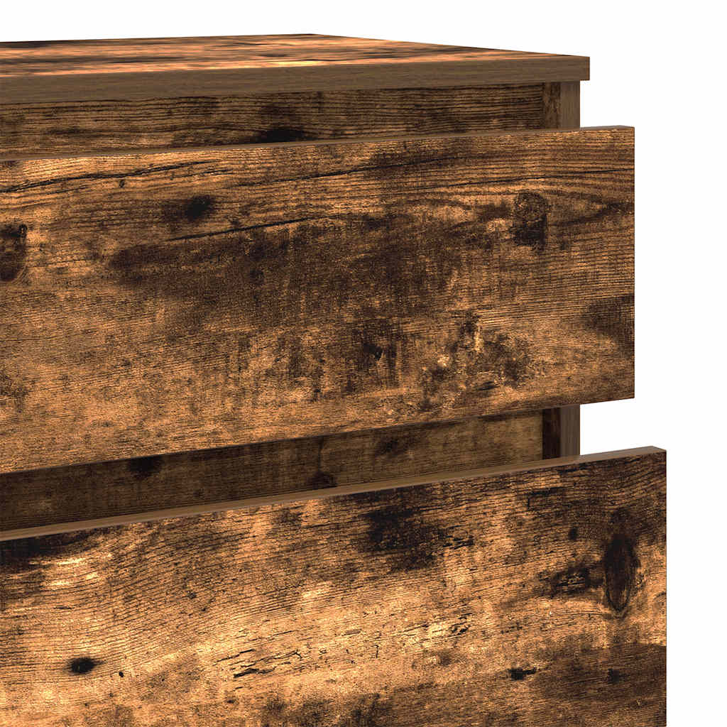 Commode Chêne fumé 60x36x103 cm Bois d'ingénierie - XIOS