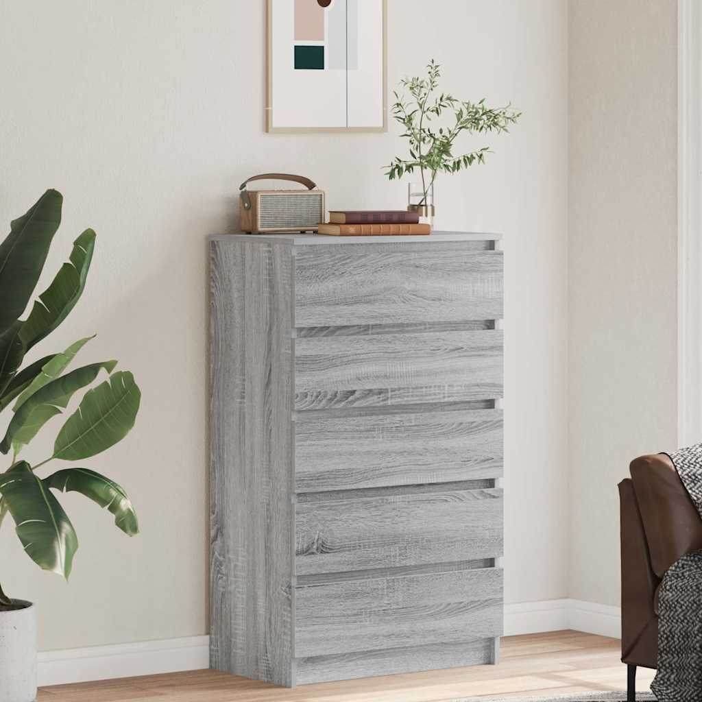Commode Sonoma gris 60x36x103 cm Bois d'ingénierie - XIOS