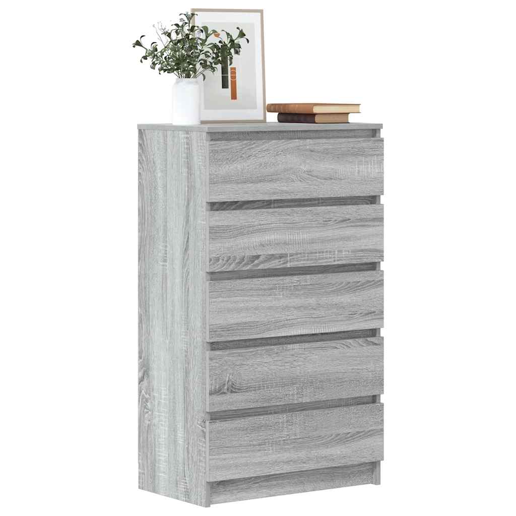 Commode Sonoma gris 60x36x103 cm Bois d'ingénierie - XIOS