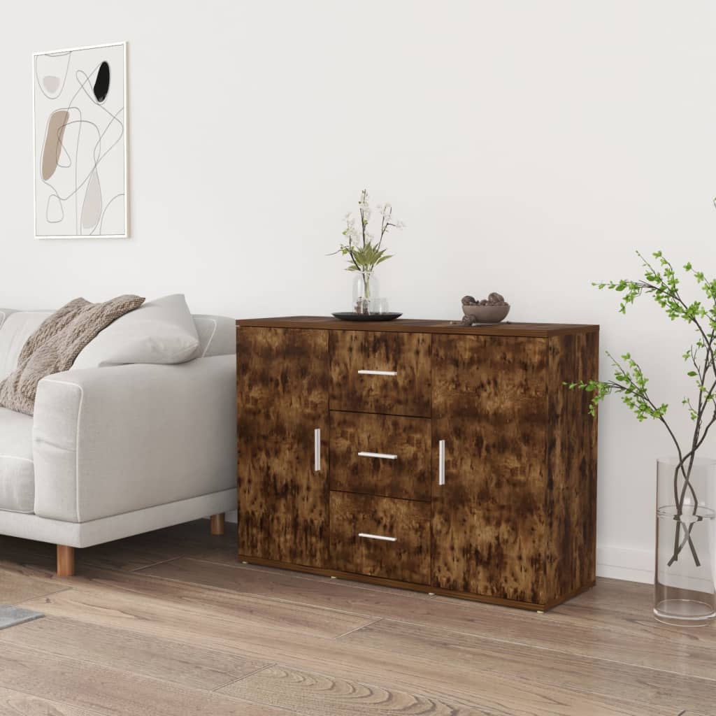 Buffet Chêne fumé 91x29,5x65 cm Bois d'ingénierie - XIOS